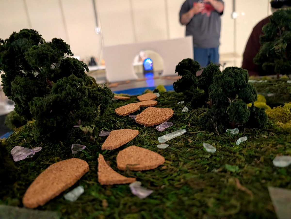 Crystals scattered through the woods